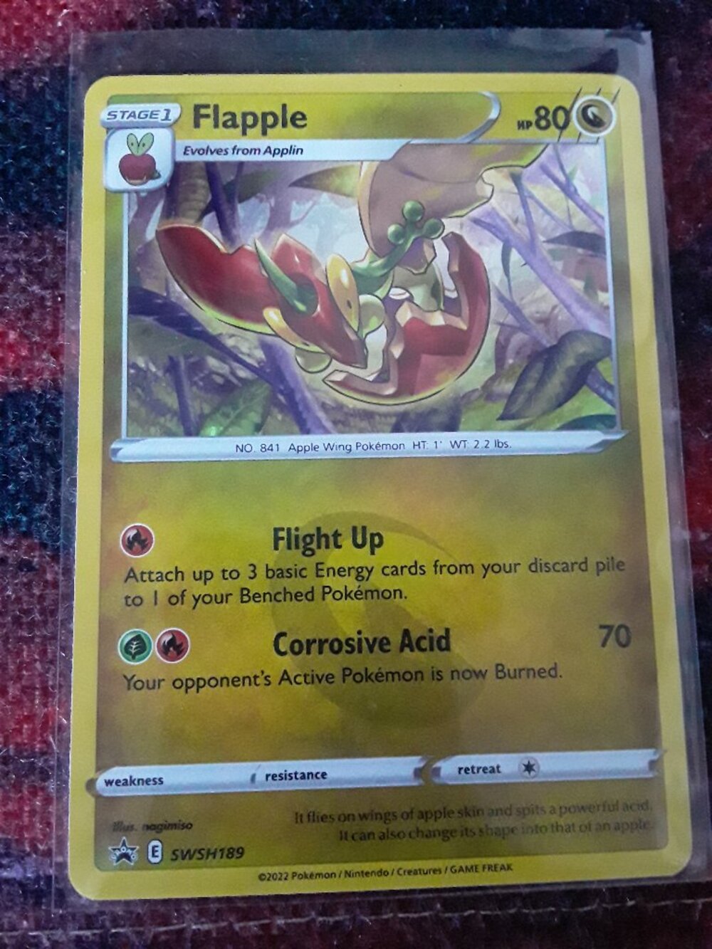 Sword & Shield Brilliant Stars Flapple - (SWSH189) Pokémon TCG Black Star Promo